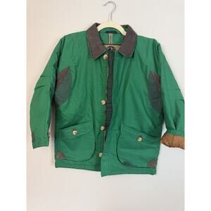 Vintage Brambilla Overcoat Collection Boys Green Field Chore Jacket Sz 8/10 NEW